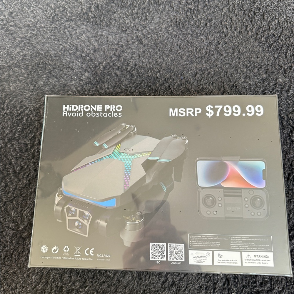 Black VR Drone avoids obstacles Hidrone Pro